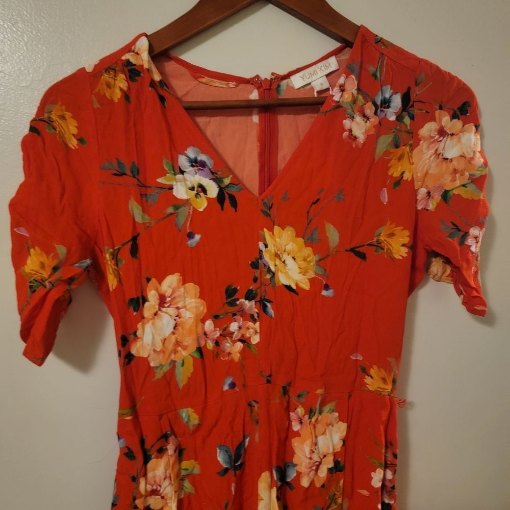 NEW Yumi Kim 'Flawless Romper' Floral Symphonay Red One Piece - Picture 2 of 12